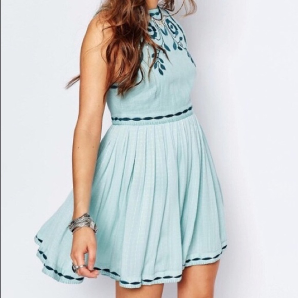 Free People Blue Bird mini Dress